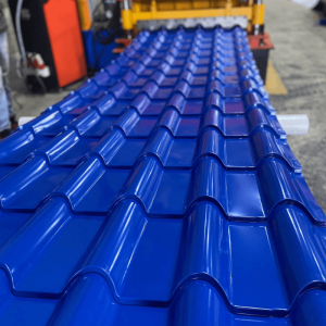 Aluzinc tipo teja Azul